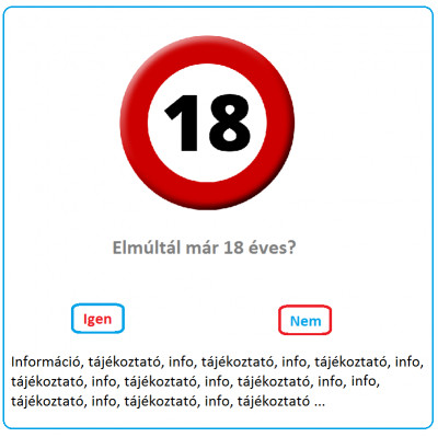 Felnőtt tartalom beléptető oldal Felnőtt tartalom beléptető oldal